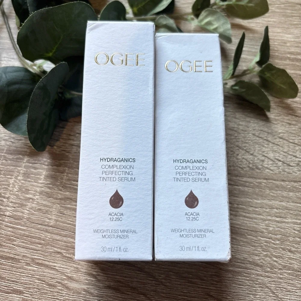 LOT OF 2 Ogee Hydraganics Complexion Perfecting Tinted Serum ACACIA 12.25C